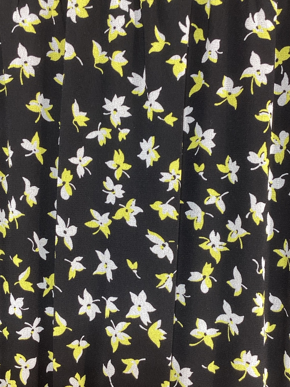 MICHAEL Michael Kors Large Black Dress with Yellow and White Floral Print - Picture 7 of 11
